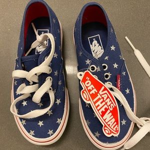 Star spangled toddler girl vans